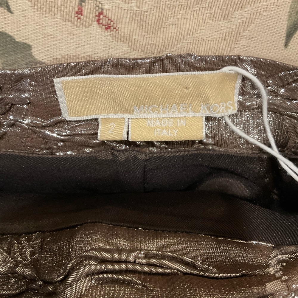 ❤️ MSRP 695.! Michael Kors Platinum skirt BEAUTIFUL 😍 - Picture 5 of 10